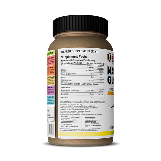 Magnesium Glycinate 2000mg | High Absorption Magnesium Bisglycinate | Sleep, Recovery & Stress Support | 60 Tablets