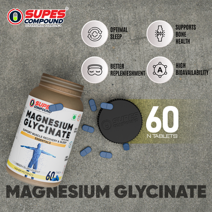 Magnesium Glycinate 2000mg | High Absorption Magnesium Bisglycinate | Sleep, Recovery & Stress Support | 60 Tablets