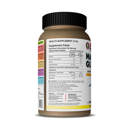 Magnesium Glycinate 2000mg | High Absorption Magnesium Bisglycinate | Sleep, Recovery & Stress Support | 60 Tablets