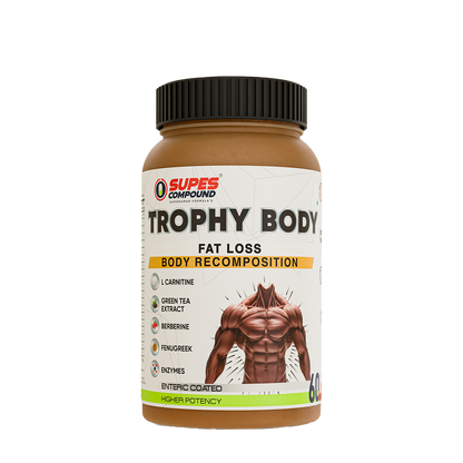 Trophy Body Fat Burner & Body Recomposition | Advanced Thermogenic Formula | Metabolism & Appetite Support | 60 Tablets - Livefit Store