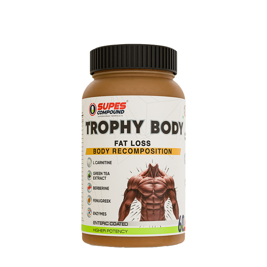 Trophy Body Fat Burner & Body Recomposition | Advanced Thermogenic Formula | Metabolism & Appetite Support | 60 Tablets